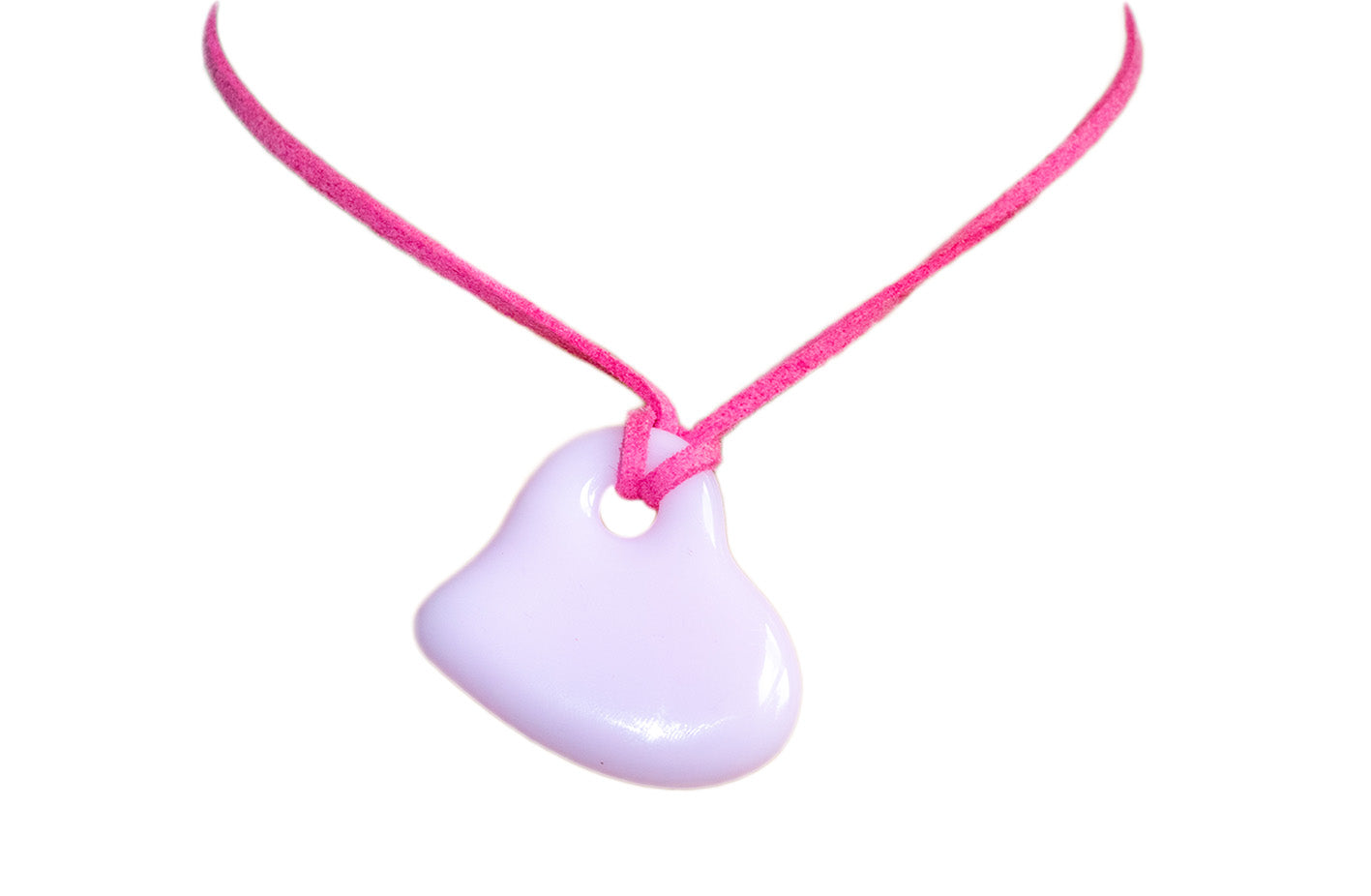 Glass Heart Pink Pendant