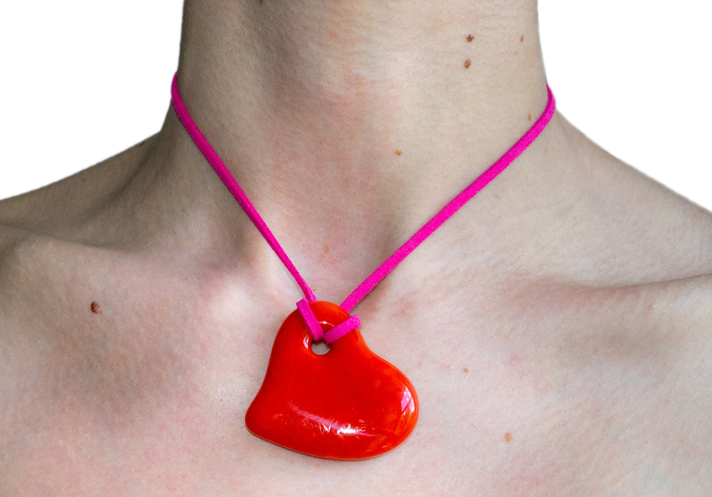 Glass Heart Red Pendant