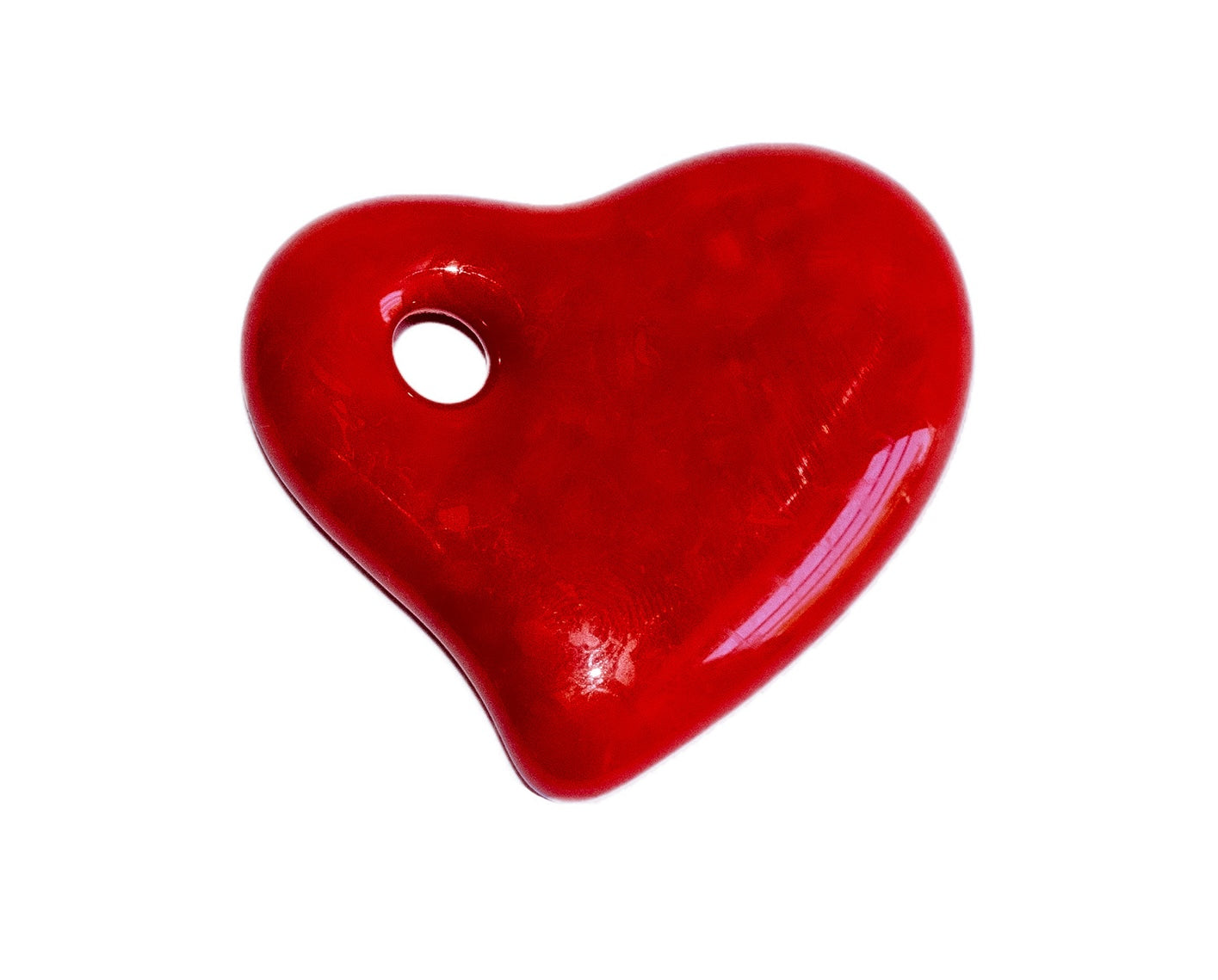 Glass Heart Red Pendant